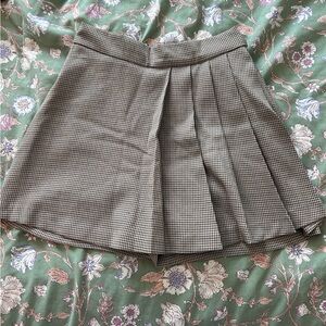 LG Black and White Checkered Mini Skort